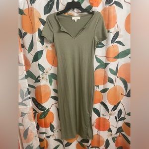 bodycon midi t shirt dress
